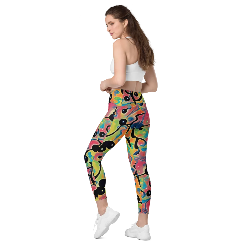 Midday Mirage on Leggings with Pockets — Left Back