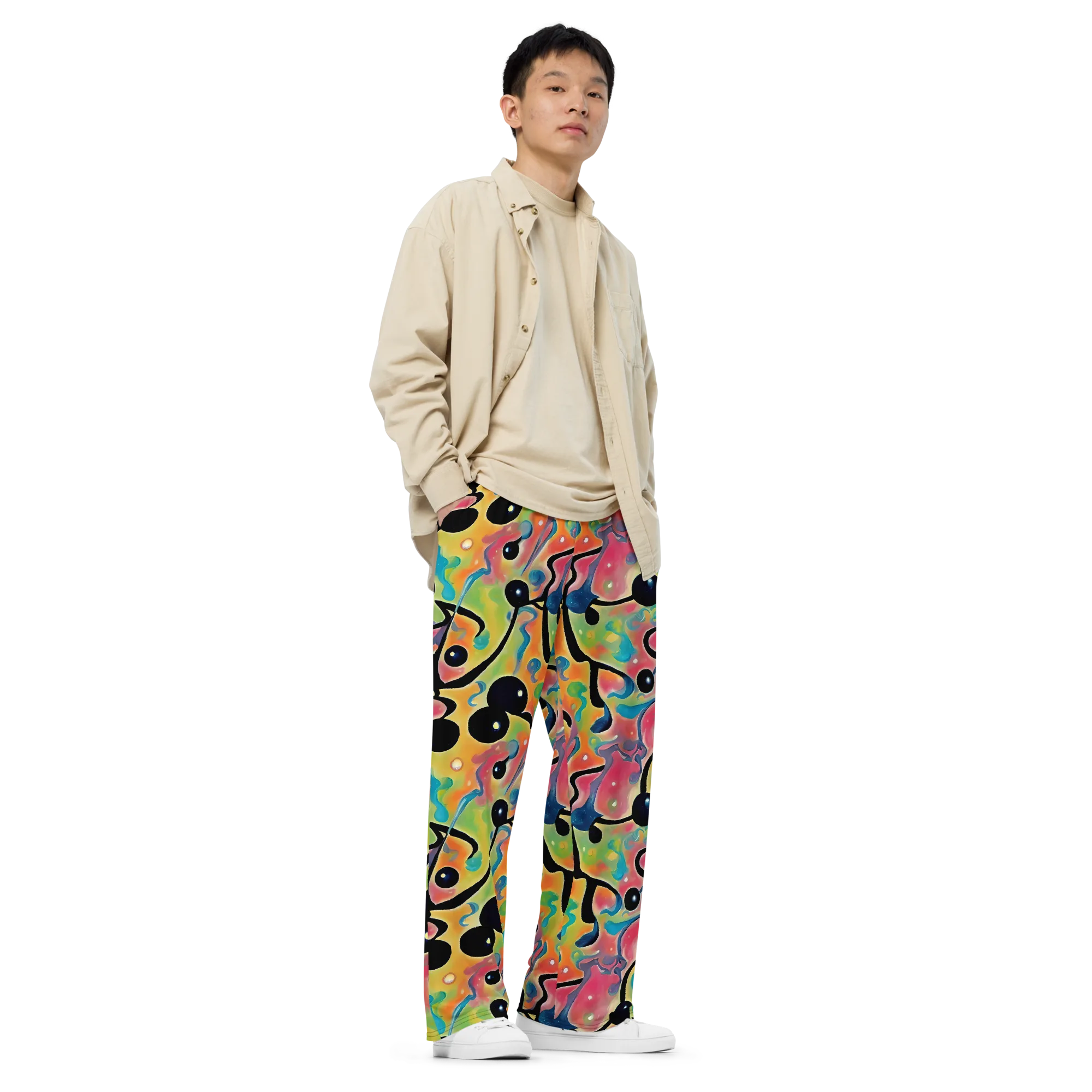Midday Mirage on Wide-Leg Pants — Right Front