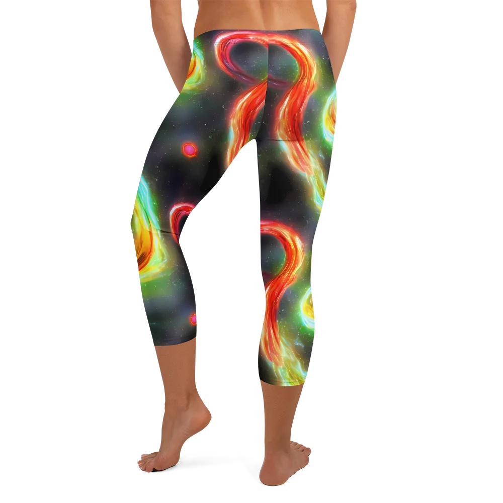 Sherwood Swirl on Capri Leggings — Back