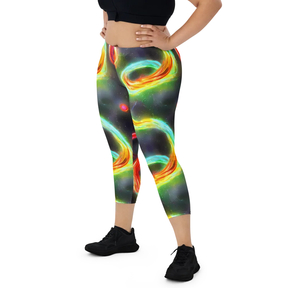 Sherwood Swirl on Capri Leggings — Front