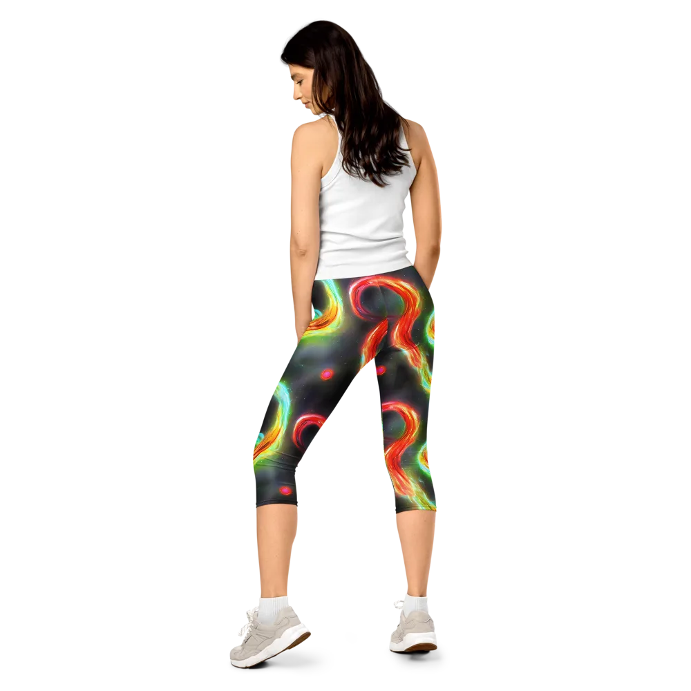 Sherwood Swirl on Capri Leggings — Back