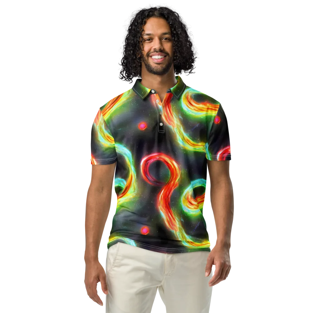 Sherwood Swirl on Men's Slim Fit Polo Shirt — Front