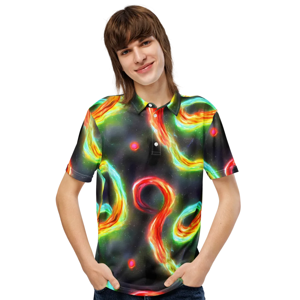 Sherwood Swirl on Men's Slim Fit Polo Shirt — Front