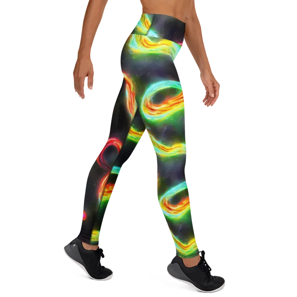 Sherwood Swirl on Yoga Leggings — Right