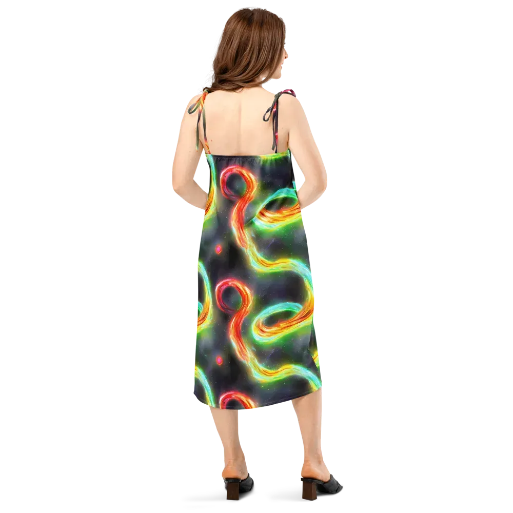 Sherwood Swirl on Slip Dress — Back
