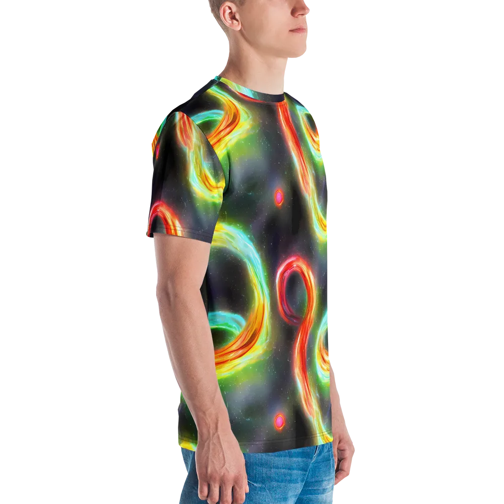 Sherwood Swirl on Men's Crew Neck T-Shirt — Right
