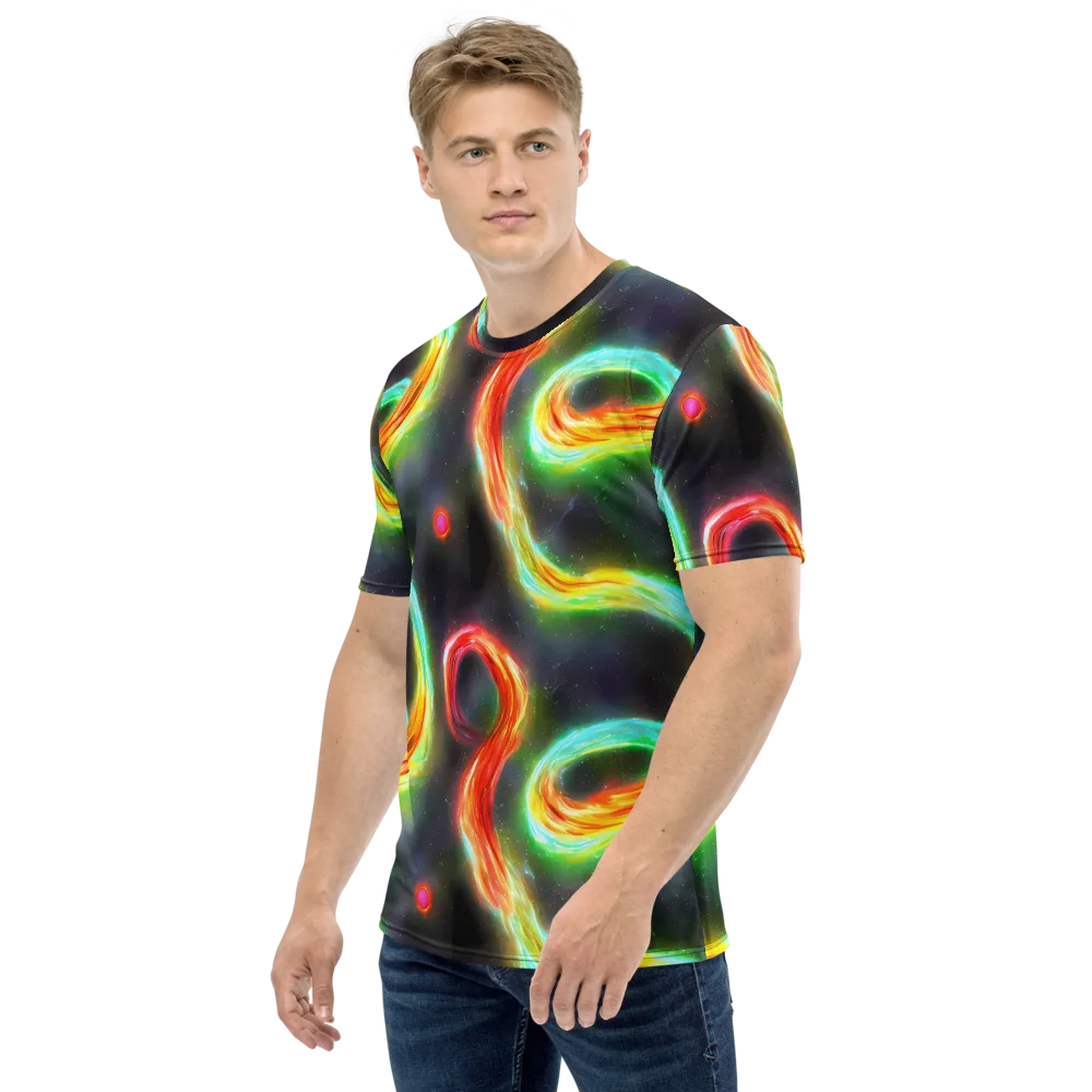 Sherwood Swirl on Men's Crew Neck T-Shirt — Left