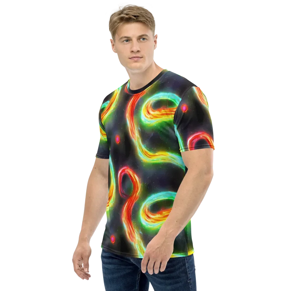 Sherwood Swirl on Men's Crew Neck T-Shirt — Left