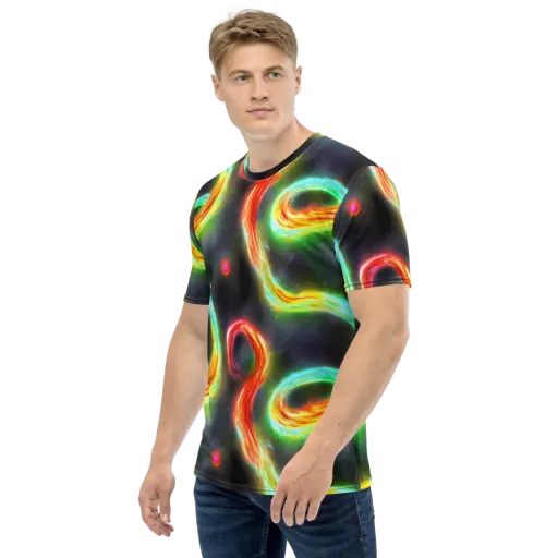 Sherwood Swirl on a Men's Crew Neck T-Shirt