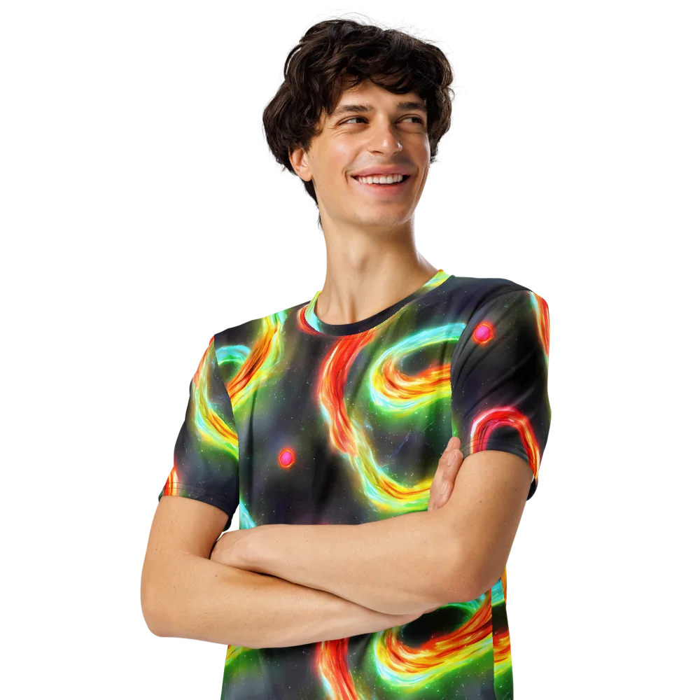 Sherwood Swirl on Men's Crew Neck T-Shirt — Left Front