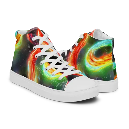 Sherwood Swirl on a Men's High Top Canvas Shoes