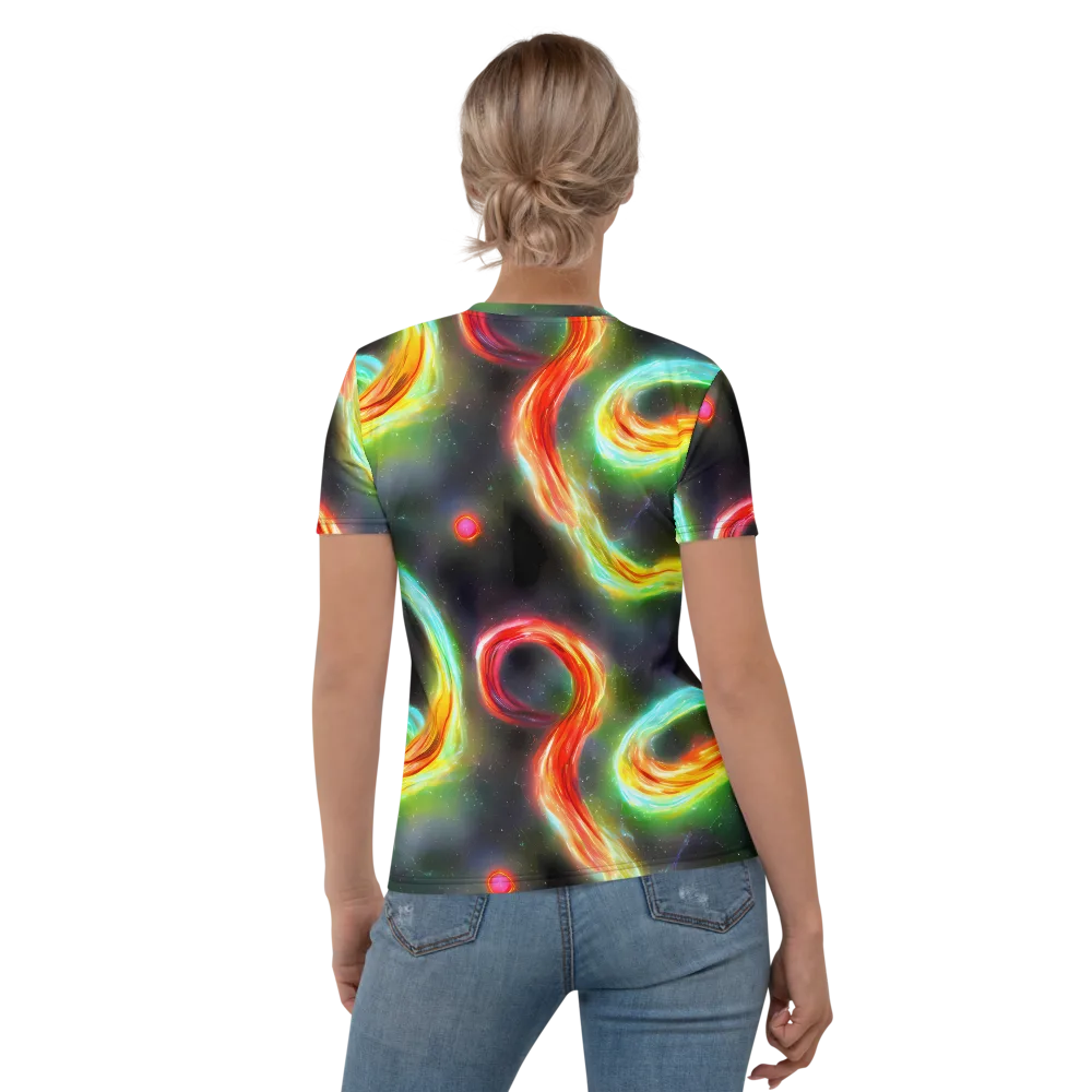 Sherwood Swirl on Women's Crew Neck T-Shirt — Back