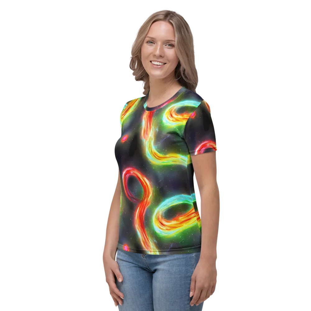 Sherwood Swirl on Women's Crew Neck T-Shirt — Left