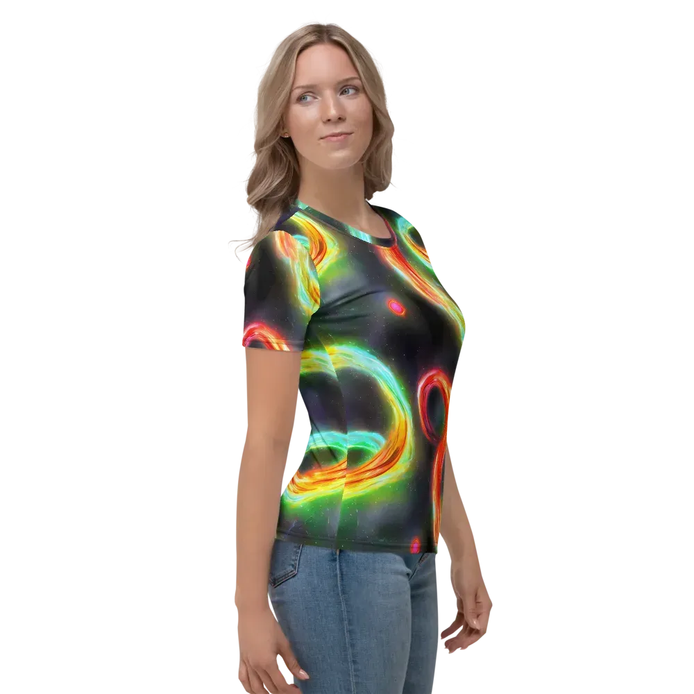 Sherwood Swirl on Women's Crew Neck T-Shirt — Right