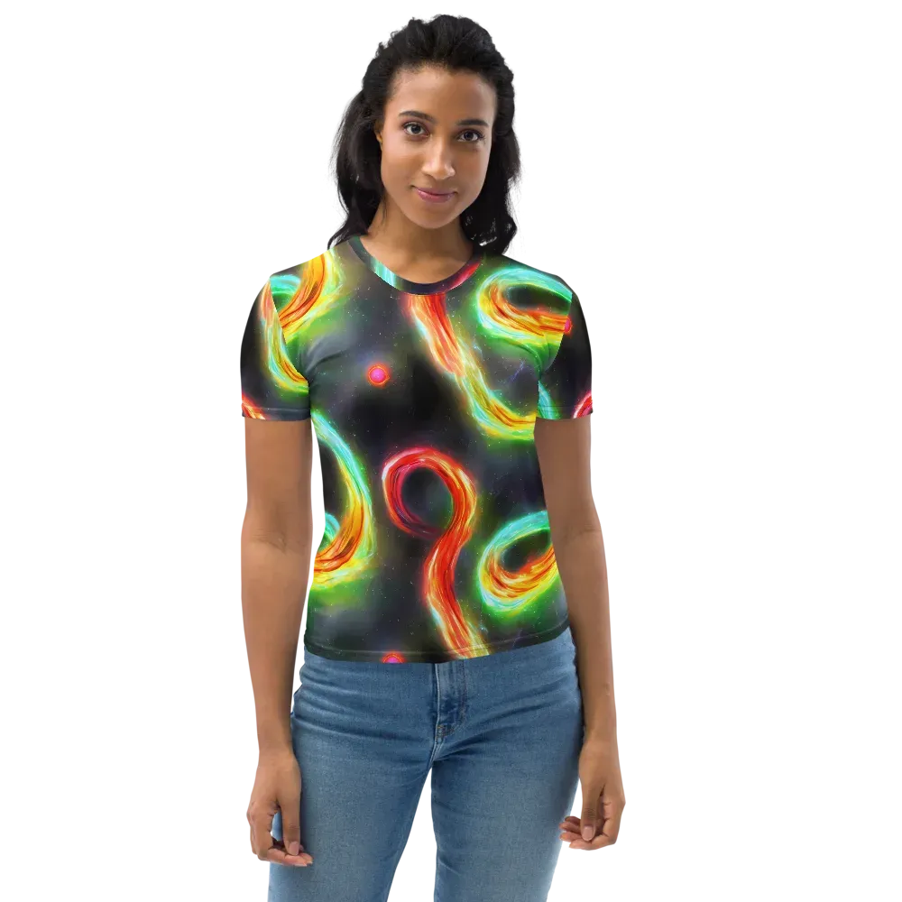 Sherwood Swirl on Women's Crew Neck T-Shirt — Front