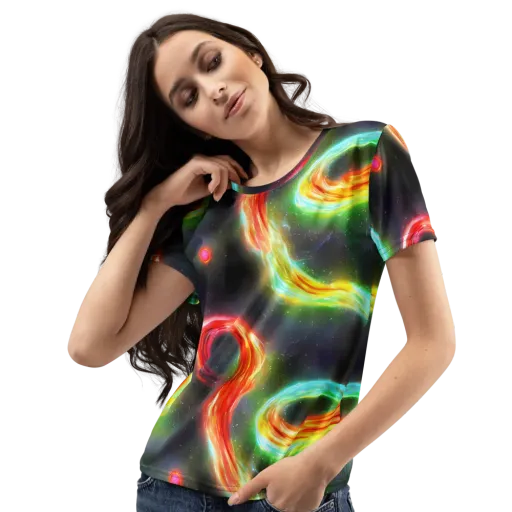 Sherwood Swirl on a Women's Crew Neck T-Shirt
