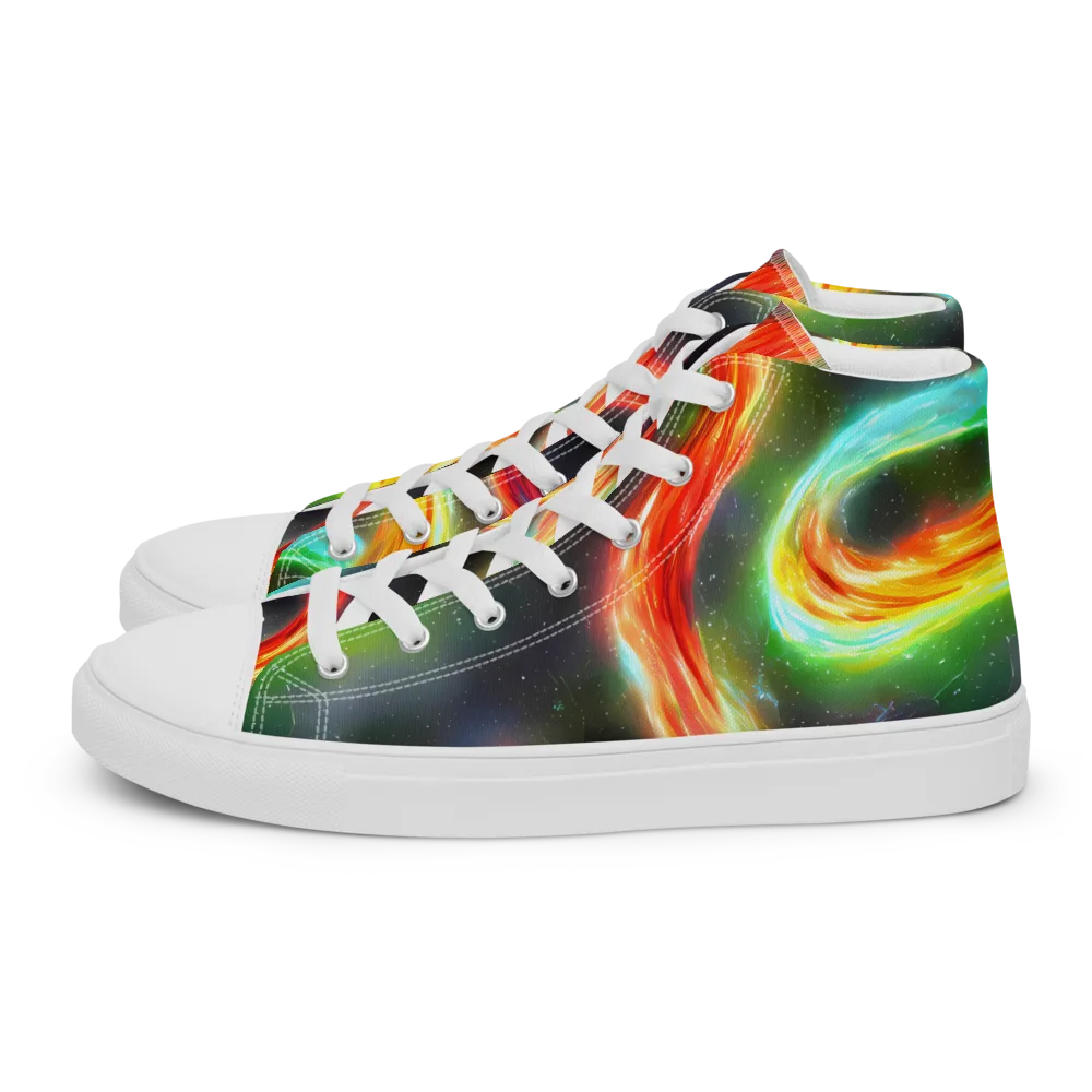 Sherwood Swirl on Women's High Top Canvas Shoes — Left