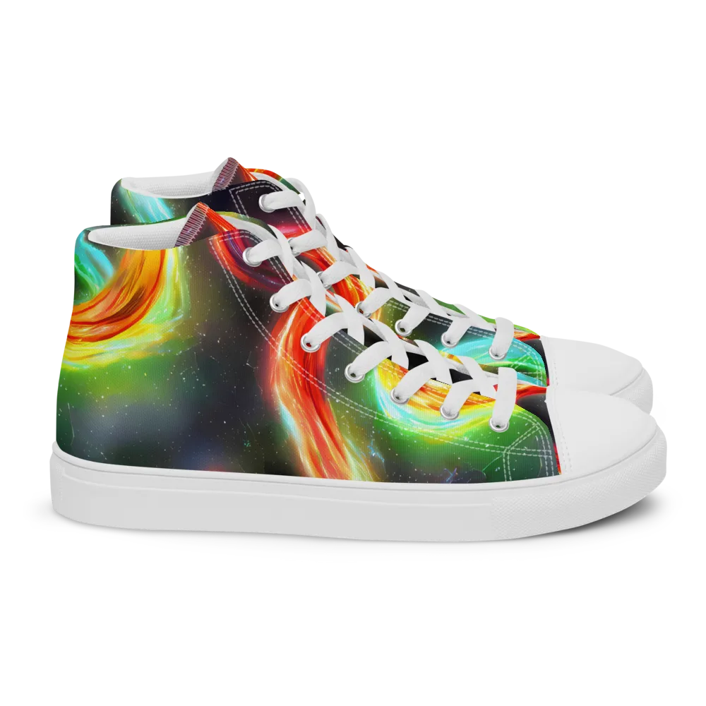 Sherwood Swirl on Women's High Top Canvas Shoes — Right