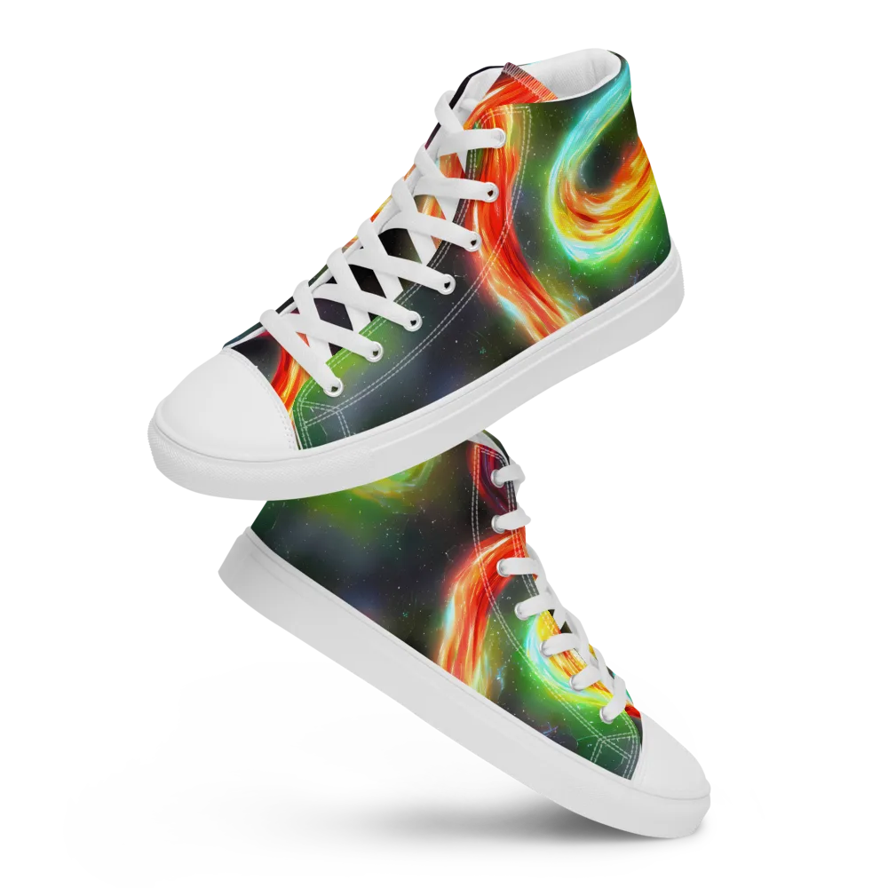 Sherwood Swirl on Women's High Top Canvas Shoes — Front