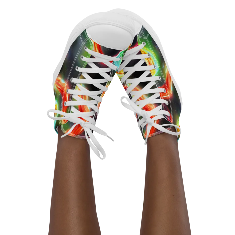 Sherwood Swirl on Women's High Top Canvas Shoes — Front