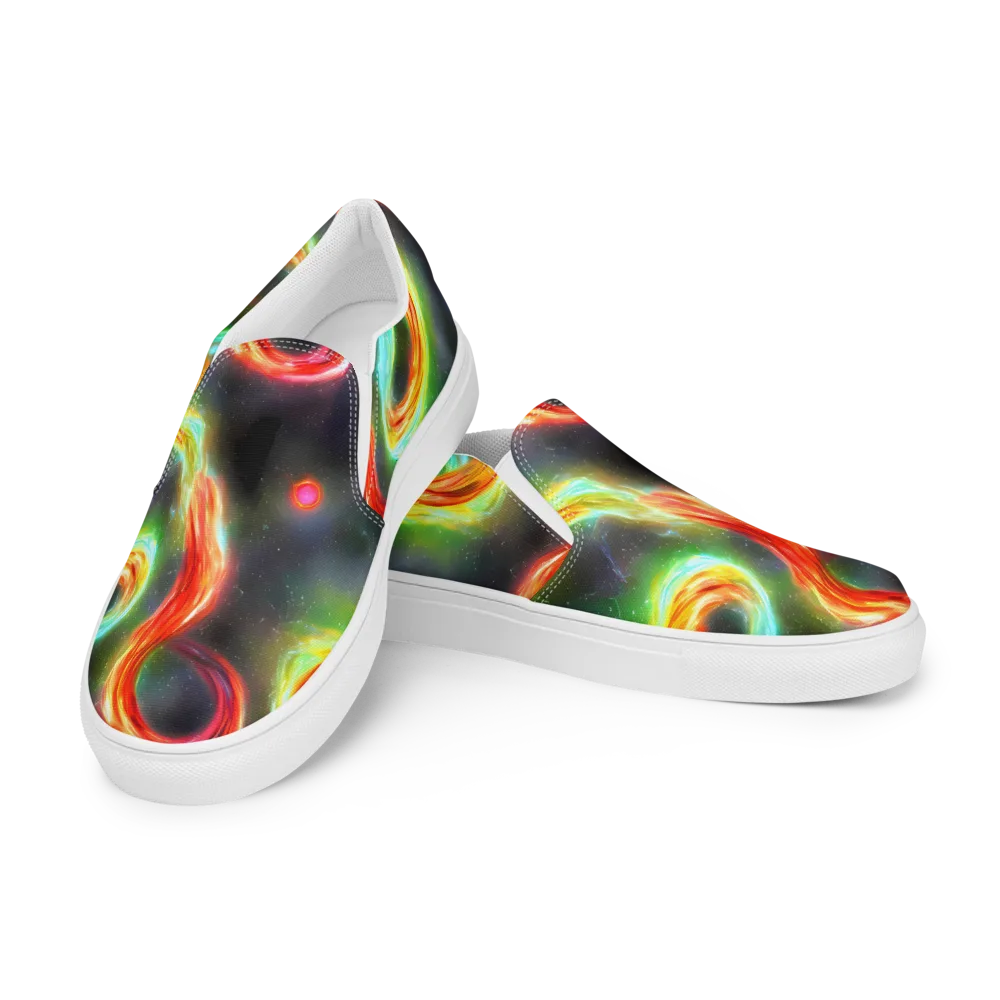 Sherwood Swirl on Men's Slip-On Canvas Shoes — Left Front