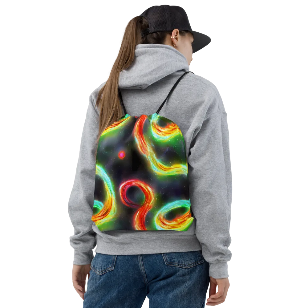 Sherwood Swirl on Drawstring Bag — Front