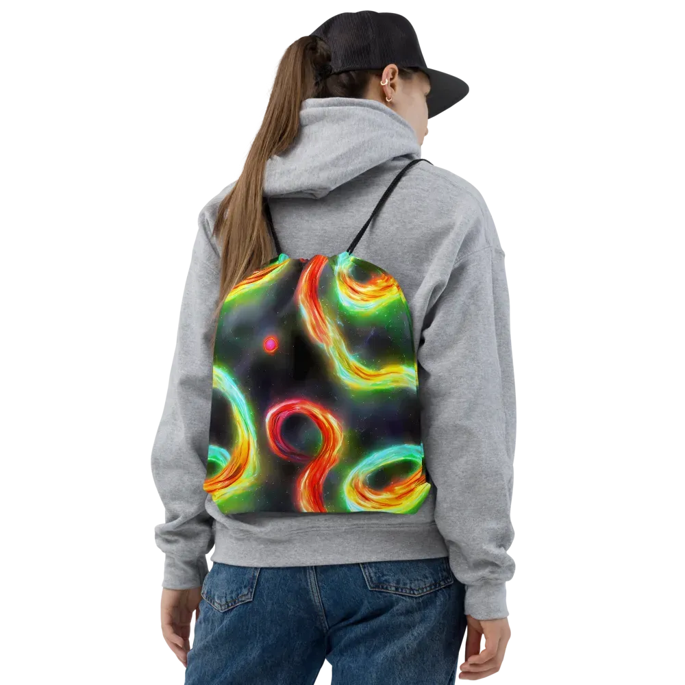 Sherwood Swirl on Drawstring Bag — Front