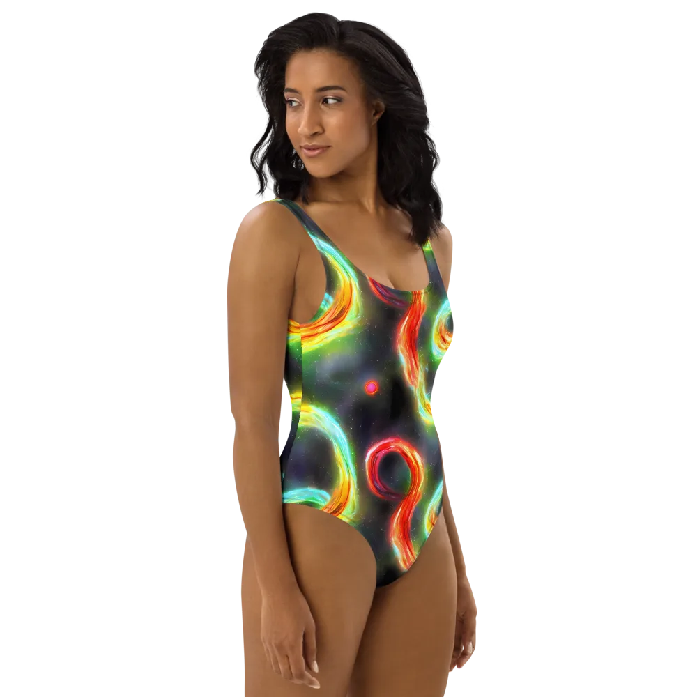 Sherwood Swirl on One-Piece Swimsuit — Right