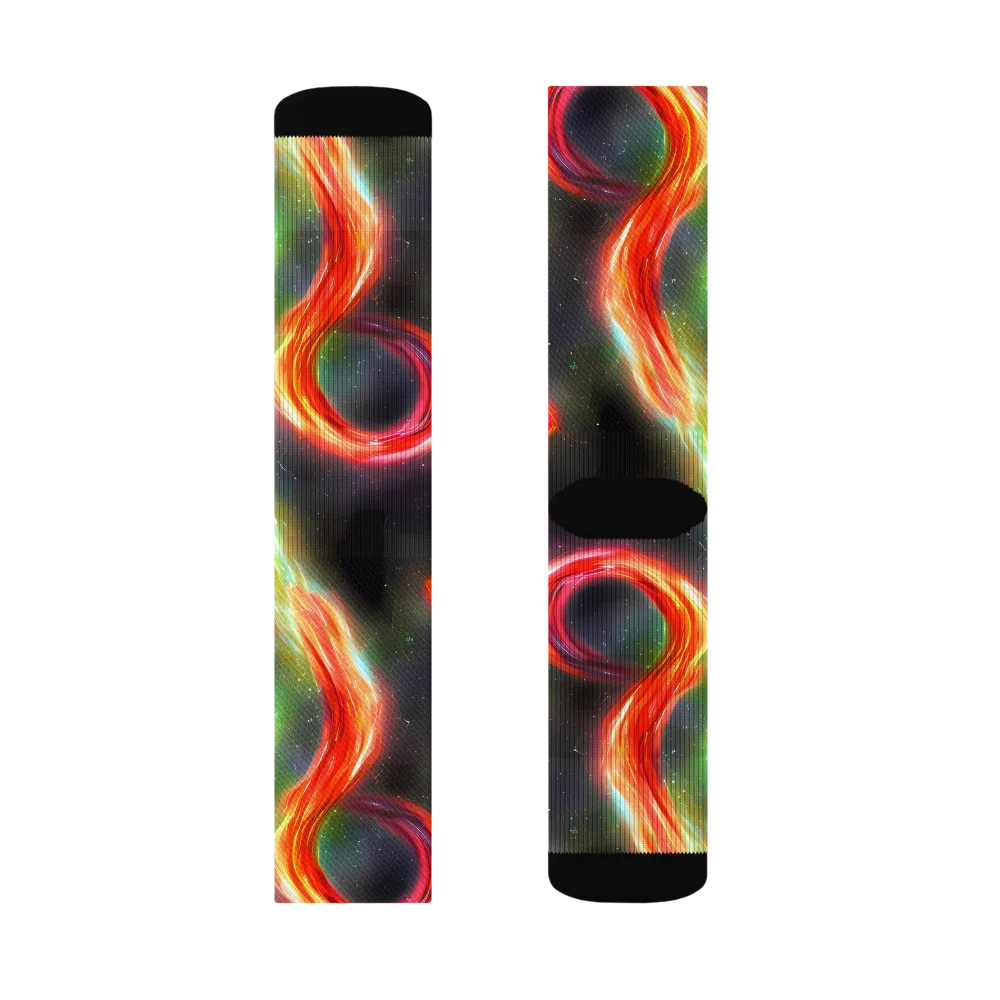 Sherwood Swirl on Socks — Left Sock