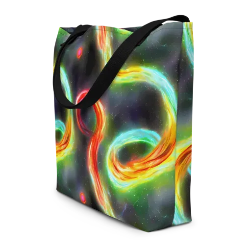 Sherwood Swirl on a Large Tote Bag W/ Pocket