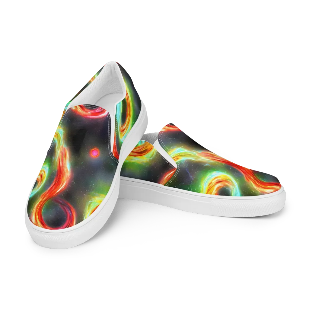 Sherwood Swirl on Women's Slip-On Canvas Shoes — Left Front