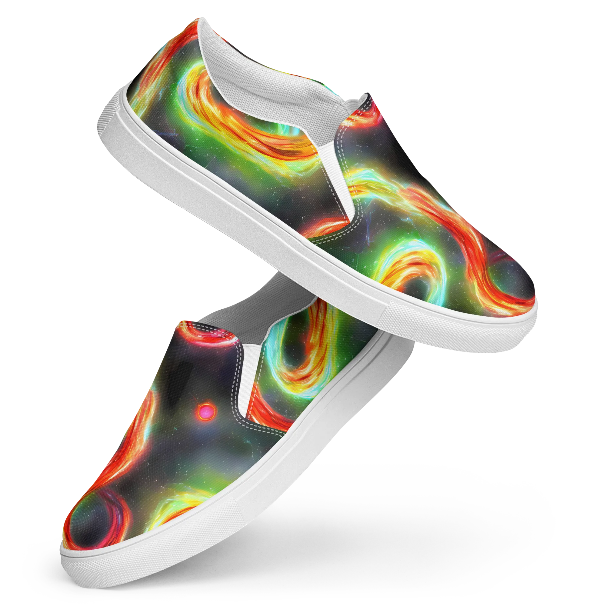 Sherwood Swirl on Women's Slip-On Canvas Shoes — Front