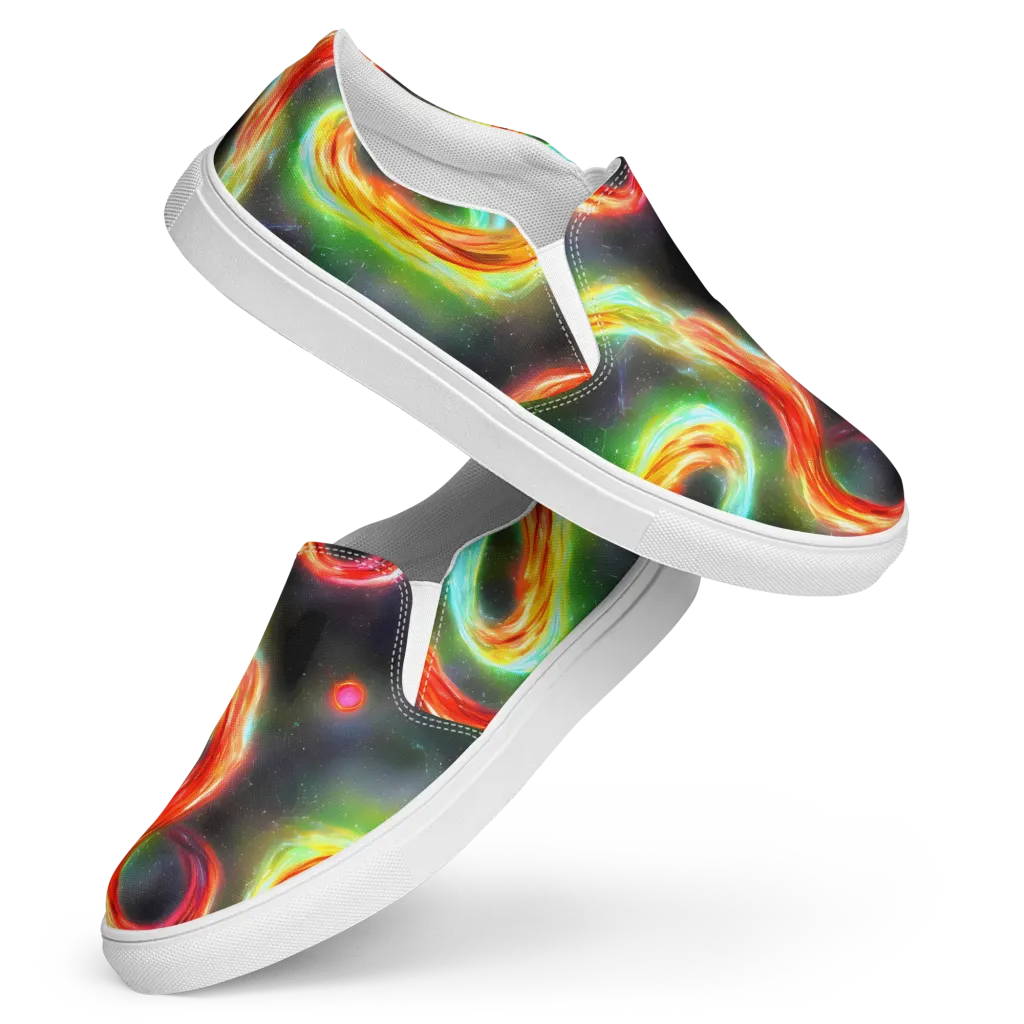 Sherwood Swirl on Women's Slip-On Canvas Shoes — Front