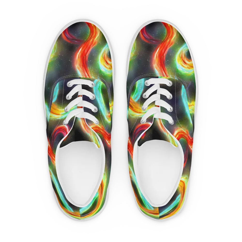 Sherwood Swirl on Men's Lace-Up Canvas Shoes — Front