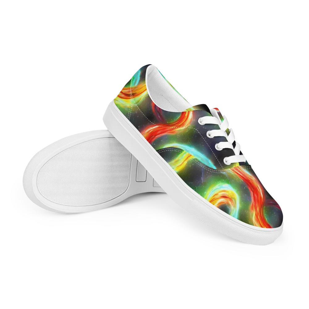 Sherwood Swirl on Men's Lace-Up Canvas Shoes — Right Front