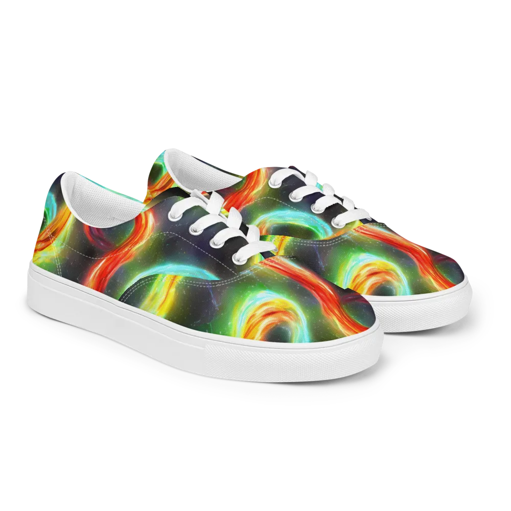 Sherwood Swirl on Men's Lace-Up Canvas Shoes — Right Front