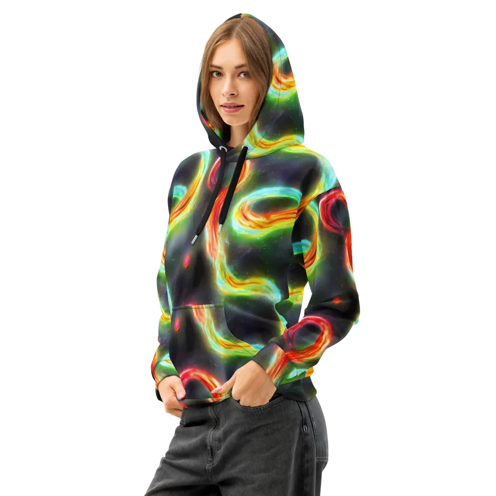 Sherwood Swirl on Cotton Hoodie — Left Front