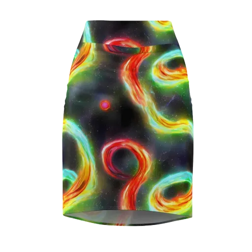 Sherwood Swirl on a Pencil Skirt