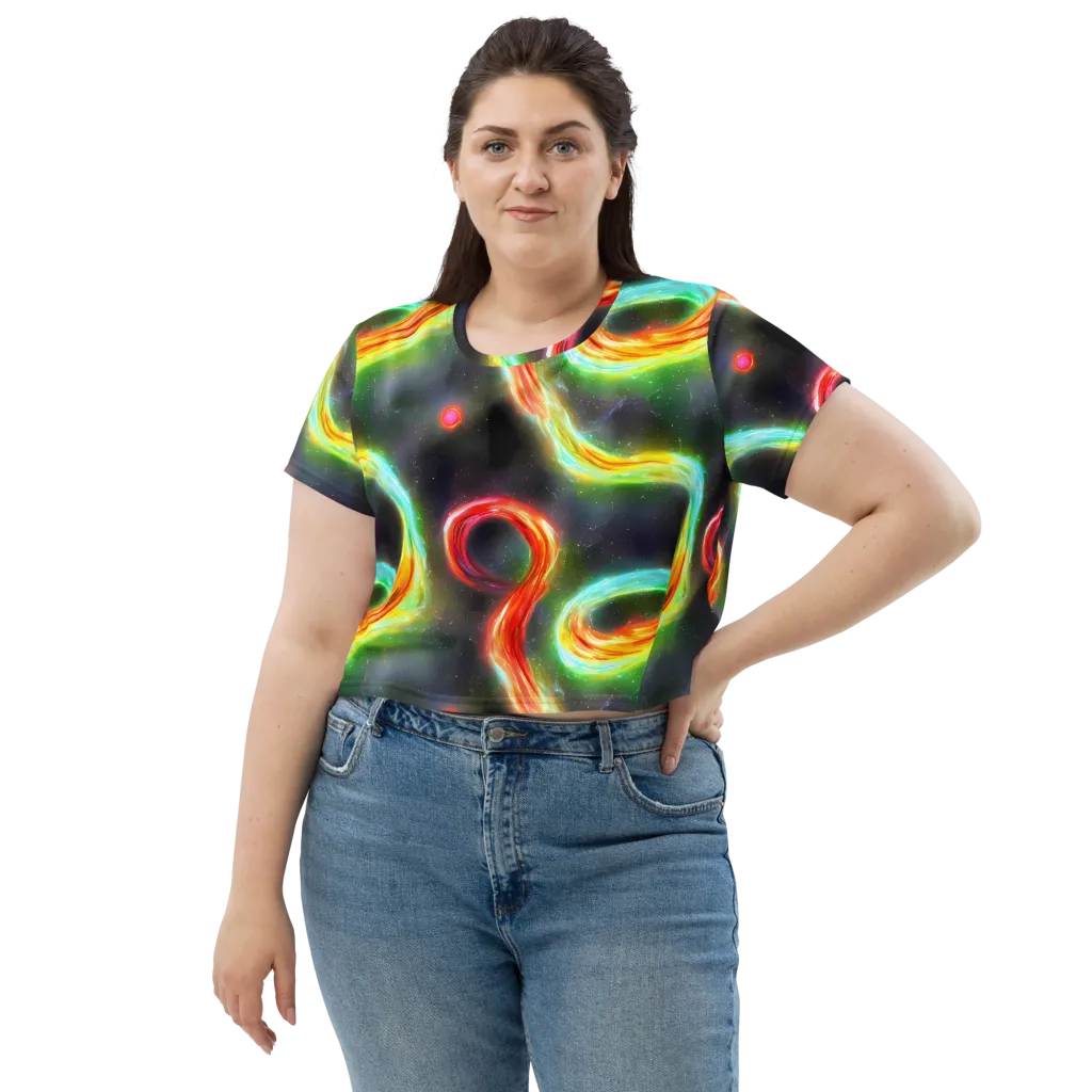 Sherwood Swirl on Crop Tee — Front