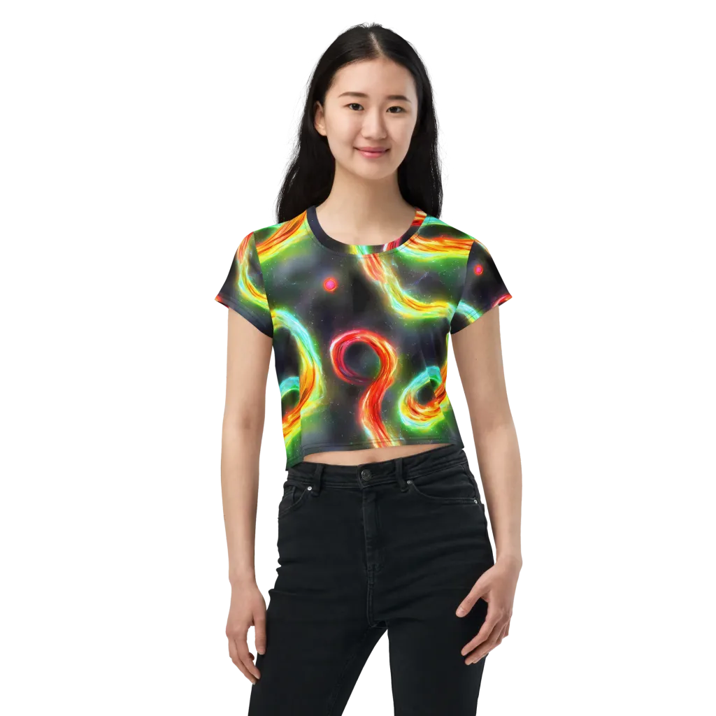 Sherwood Swirl on Crop Tee — Front