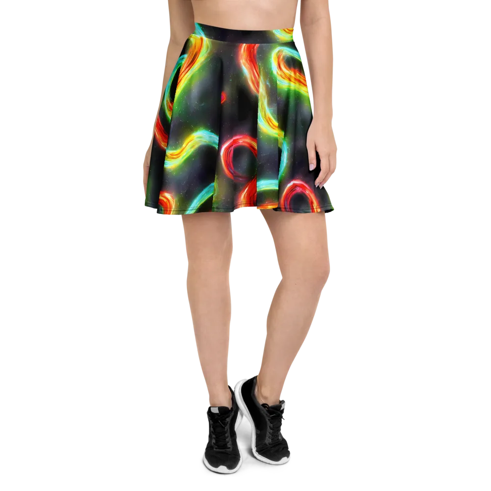 Sherwood Swirl on Skater Skirt — Front