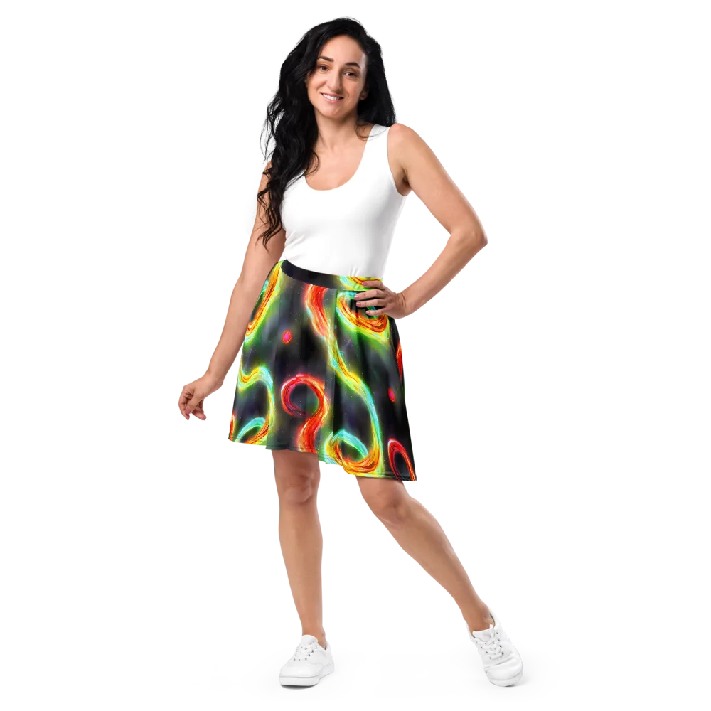 Sherwood Swirl on Skater Skirt — Front