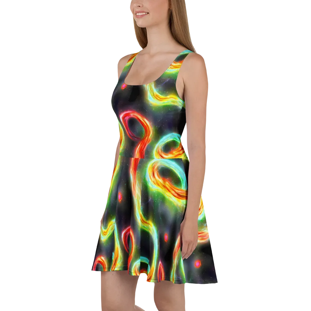Sherwood Swirl on Skater Dress — Left