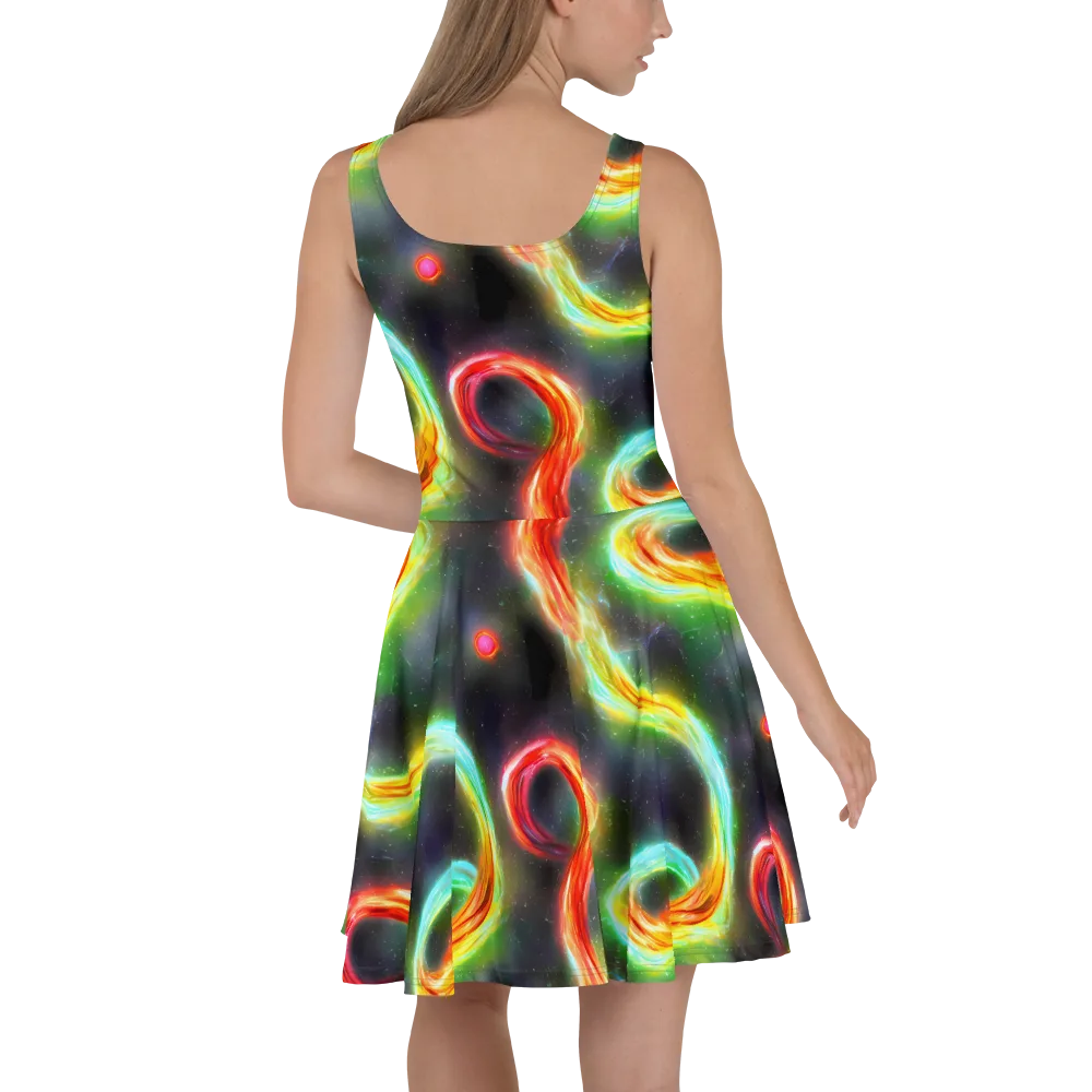 Sherwood Swirl on Skater Dress — Back