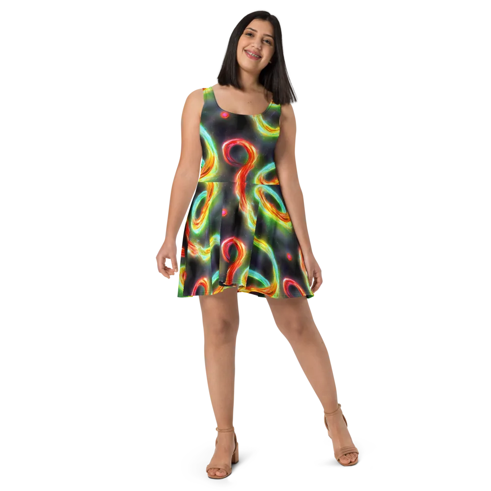 Sherwood Swirl on Skater Dress — Front