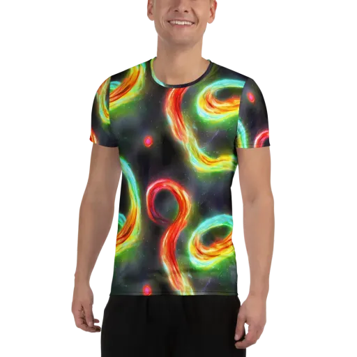Sherwood Swirl on a Men's Athletic T-Shirt