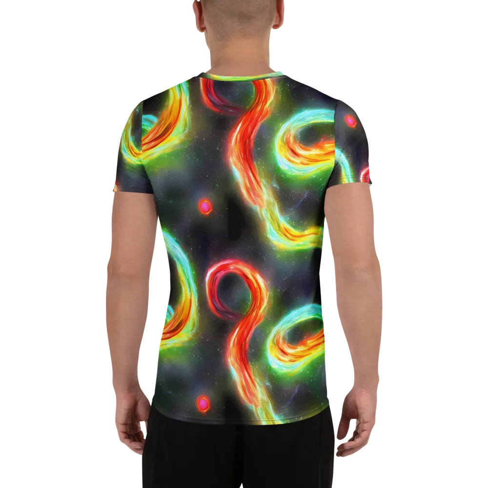 Sherwood Swirl on Men's Athletic T-Shirt — Back
