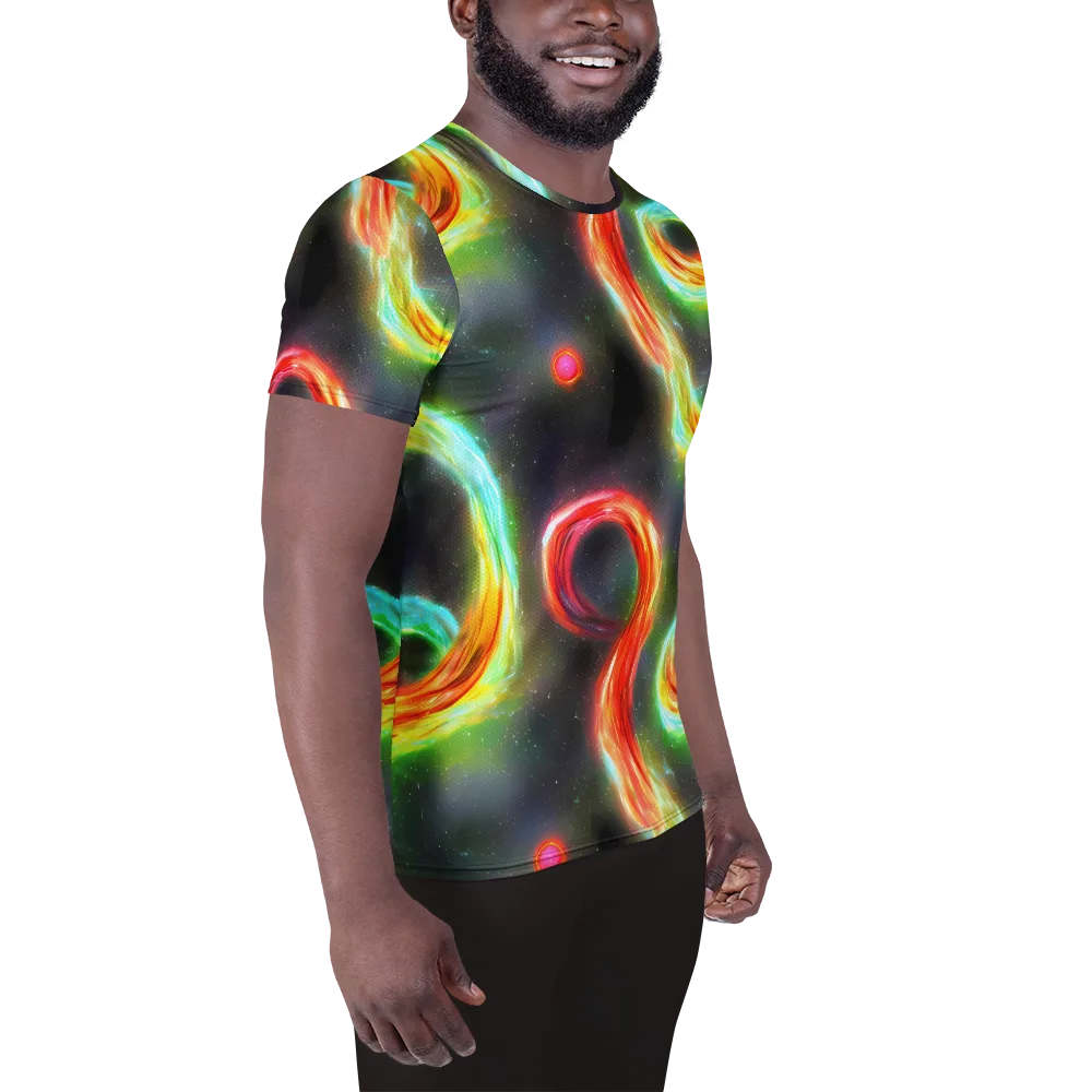 Sherwood Swirl on Men's Athletic T-Shirt — Right