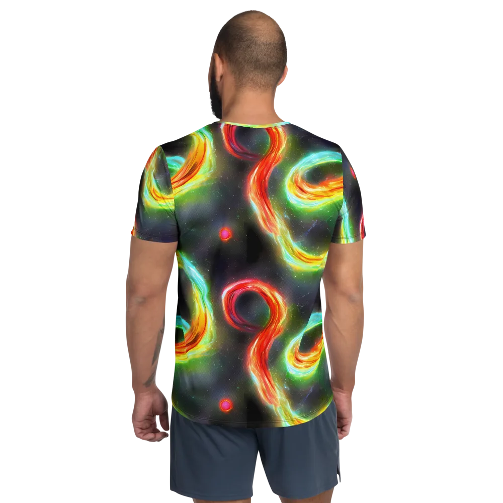 Sherwood Swirl on Men's Athletic T-Shirt — Back