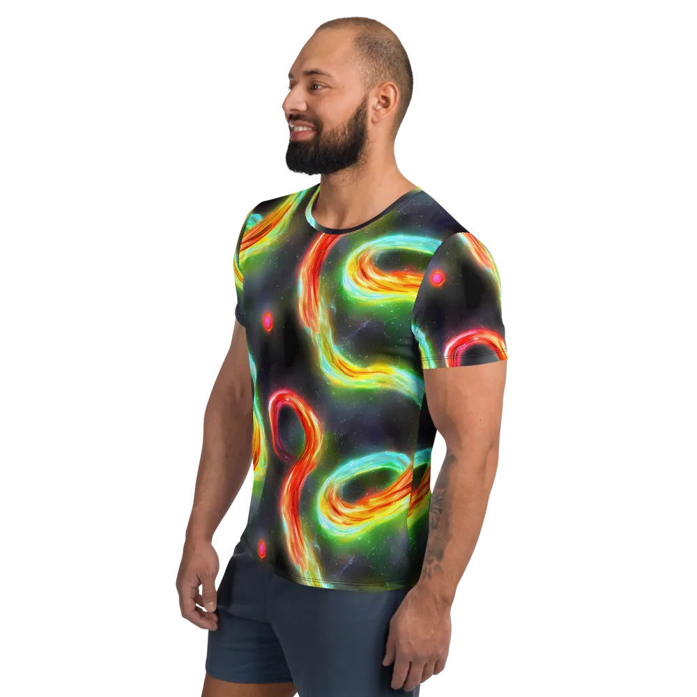 Sherwood Swirl on Men's Athletic T-Shirt — Left